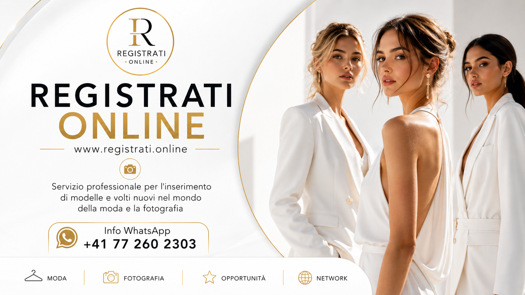 Registrati online e inizia con noi il tuo percorso professionale nel mondo della moda e la fotografia